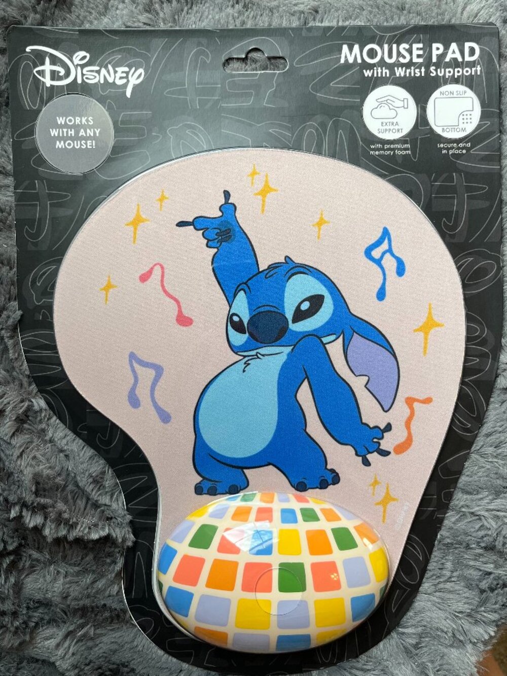 Disney Stitch Mouse Pad with Wrist Support - New in Package